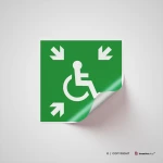 Cartello rifugio temporaneo d'emergenza disabili E024