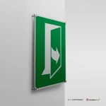 Cartello senso di apertura porta d'emergenza E022 / E023 / E057 / E058