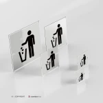 Cartello cestino per i rifiuti