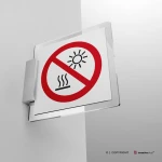 Cartello non esporre a luce solare diretta o superfici calde P068