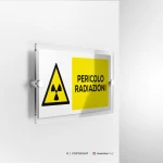 Cartello pericolo radiazioni mod. 2:1