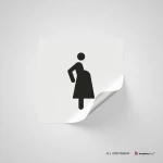 Cartello posto riservato donna incinta