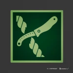 Cartello coltello zattera di salvataggio E035