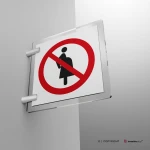 Cartello vietato l'accesso alle donne incinte P042