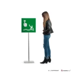 Cartello punto di chiamata persona in mare E069