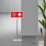 Cartello allarme con freccia antincendio mod. 2:1
