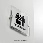 Cartello reception hotel