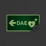 Cartello DAE defibrillatore direzionale mod. 2:1