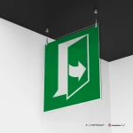 Cartello senso di apertura porta d'emergenza E022 / E023 / E057 / E058