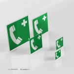 Cartello telefono d'emergenza E004
