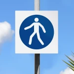 Cartello passaggio obbligatorio per i pedoni M024