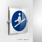 Cartello obbligatorio usare il corrimano M012