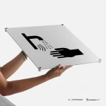 Cartello lavandino con sensore