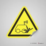Cartello pericolo di essere investiti dai veicoli comandati a distanza W037