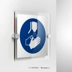 Cartello obbligatorio disinfettare le mani M061