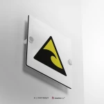 Cartello attenzione zona pericolo tsunami W056