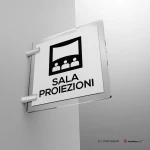 Cartello sala proiezioni