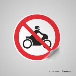 Cartello di divieto di transito alle bici e alle moto