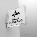 Cartello sala massaggi
