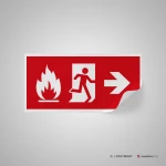 Cartello uscita d'emergenza antincendio mod. 2:1