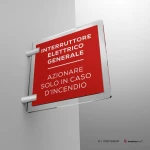 Cartello interruttore elettrico generale