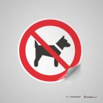 Cartello vietato l'accesso ai cani P021