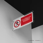 Cartello non attraversare con cancello in movimento mod. 2:1