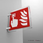 Cartello pulsante allarme antincendio F005