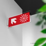 Cartello allarme con freccia antincendio mod. 2:1