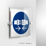 Cartello obbligatorio agganciare le cinture di sicurezza M020