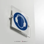 Cartello obbligo di indossare la cuffia antirumore M003