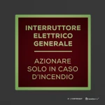 Cartello interruttore elettrico generale