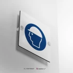 Cartello casco di protezione obbligatorio M014