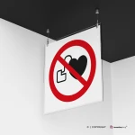 Cartello vietato l'accesso ai portatori di pacemaker P007