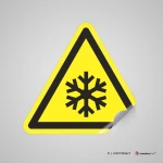Cartello pericolo bassa temperatura W010