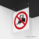 Cartello divieto di transito ai carrelli elevatori P006