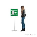 Cartello porta con apertura scorrevole a destra o sinistra E033 / E034