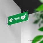 Cartello DAE defibrillatore direzionale mod. 2:1