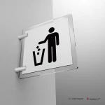 Cartello cestino per i rifiuti