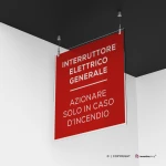 Cartello interruttore elettrico generale