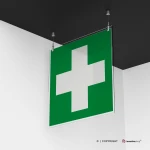 Cartello pronto soccorso croce E003