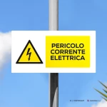 Cartello pericolo corrente elettrica mod. 2:1