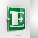 Cartello porta con apertura scorrevole a destra o sinistra E033 / E034