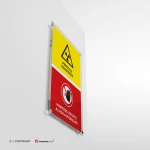 Cartello pericolo radiazioni, vietato l'ingresso ai non autorizzati mod. verticale