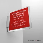 Cartello interruttore elettrico generale