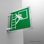 Cartello finestra con scala d'emergenza E016