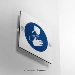 Cartello obbligatorio disinfettare le mani M061