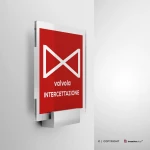 Cartello valvola intercettazione