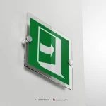 Cartello senso di apertura porta d'emergenza E022 / E023 / E057 / E058