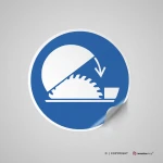 Cartello obbligo di usare la protezione regolabile della sega circolare da banco M031